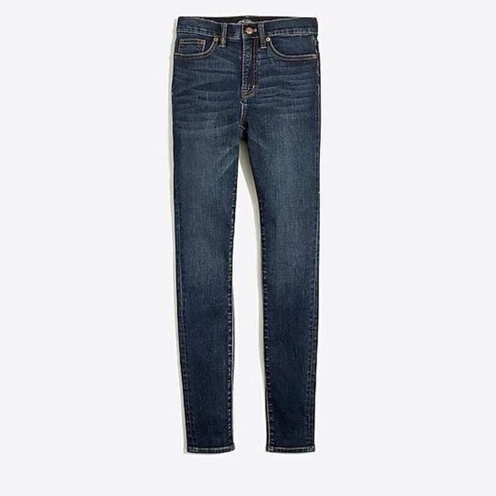 J. Crew 9" high-rise skinny jean in classic blue wash size 27